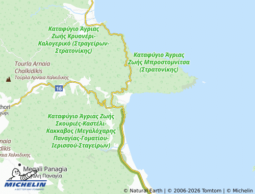 MICHELIN Stratoni map - ViaMichelin