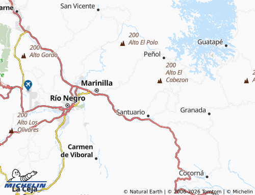 Mappa MICHELIN Gaviria - ViaMichelin