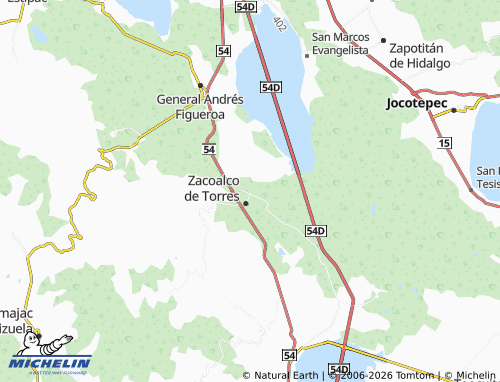 Mappa MICHELIN Zacoalco de Torres Centro - ViaMichelin