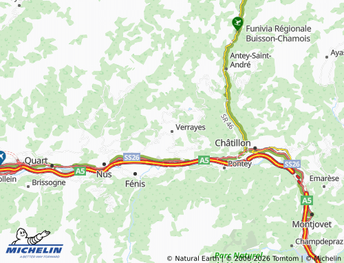 Carte MICHELIN Verrayes - ViaMichelin