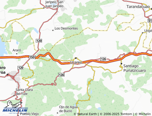 Mappa MICHELIN Ucareo - ViaMichelin