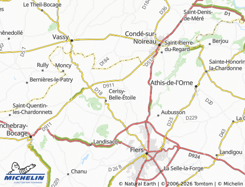 MICHELIN La Perrière map - ViaMichelin
