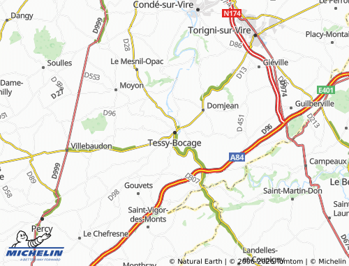 MICHELIN Tessy-Bocage map - ViaMichelin