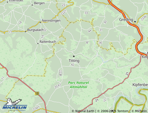MICHELIN Titting map - ViaMichelin