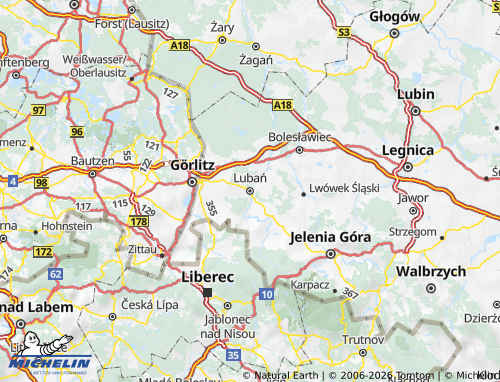 MICHELIN Lubański map - ViaMichelin
