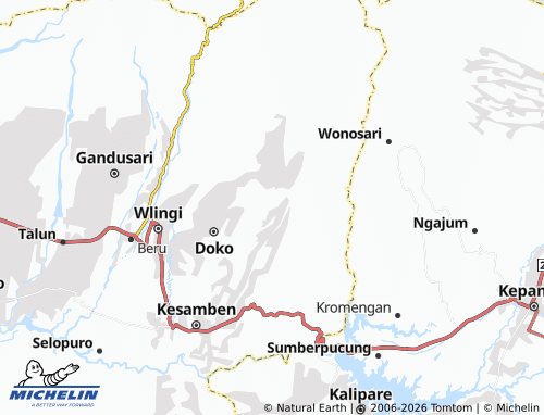 MICHELIN Kemirigede map - ViaMichelin