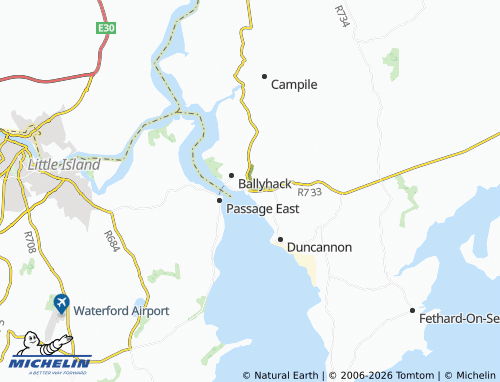 Mapa MICHELIN Arthurstown - ViaMichelin