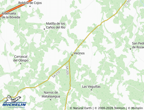 MICHELIN Vecinos map - ViaMichelin