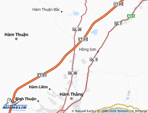 Mapa MICHELIN Hàm Thuận Bắc - ViaMichelin