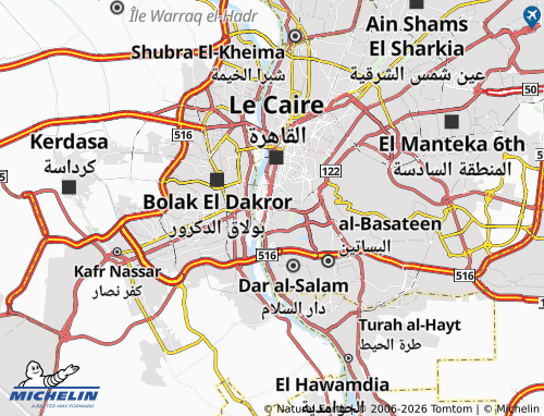 MICHELIN El Anwar & Ashash El Baroud map - ViaMichelin
