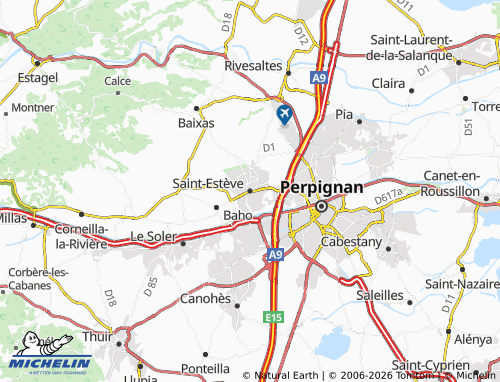 MICHELIN Saint-Estève map - ViaMichelin