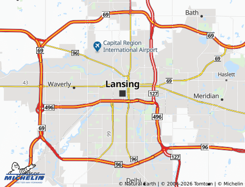 Mapa MICHELIN Lansing - ViaMichelin