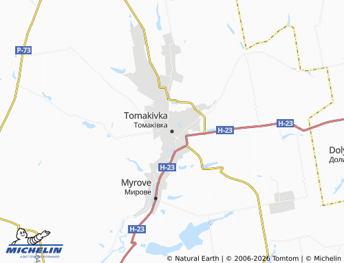 Mapa MICHELIN Tomakivka - ViaMichelin