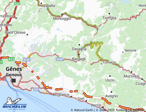 Mappa MICHELIN Piane di Rosso - ViaMichelin