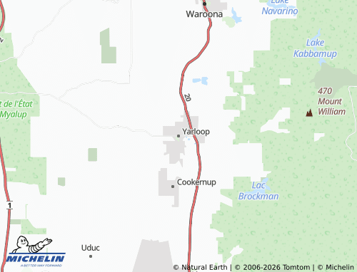 Mapa MICHELIN Yarloop - ViaMichelin
