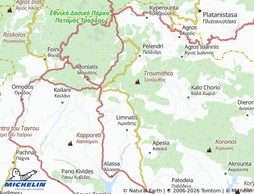 Carte MICHELIN Agios Mamas - ViaMichelin