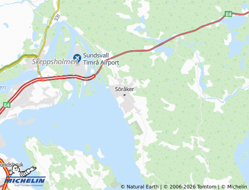 MICHELIN Söråker map - ViaMichelin