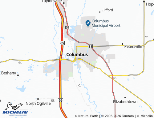 Carte MICHELIN Columbus - ViaMichelin