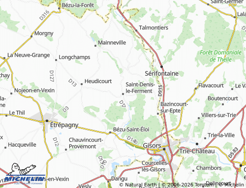 MICHELIN Saint-Denis-le-Ferment map - ViaMichelin