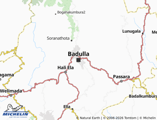 Mappa MICHELIN Badulla - ViaMichelin