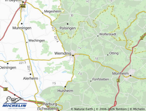 Kaart MICHELIN Wemding - ViaMichelin