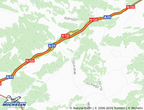 MICHELIN Rioseco de Soria map - ViaMichelin