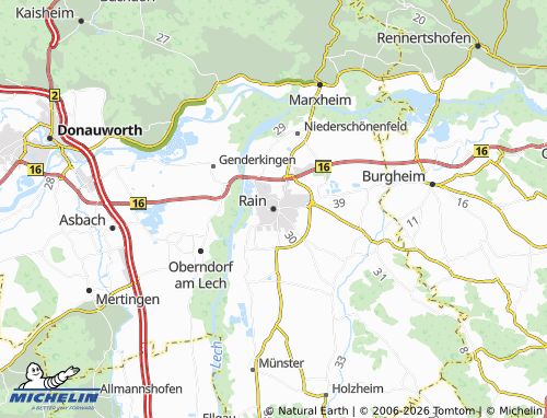 Mappa MICHELIN Rain - ViaMichelin