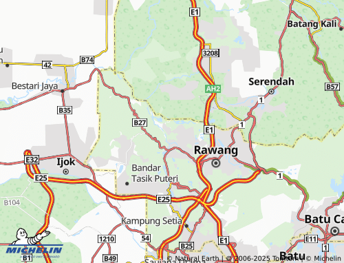 MICHELIN Saujana Rawang map - ViaMichelin