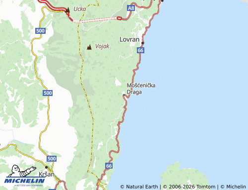 Mapa MICHELIN Mošćenička Draga - ViaMichelin