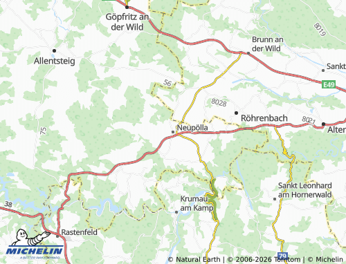 MICHELIN Neupölla map - ViaMichelin