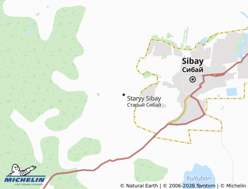 MICHELIN-Landkarte Staryy Sibay - ViaMichelin