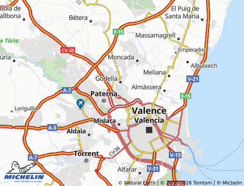 Mappa MICHELIN Burjassot - ViaMichelin