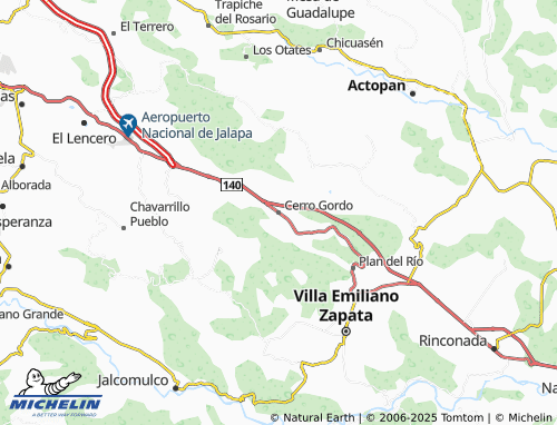 MICHELIN Cerro Gordo map - ViaMichelin