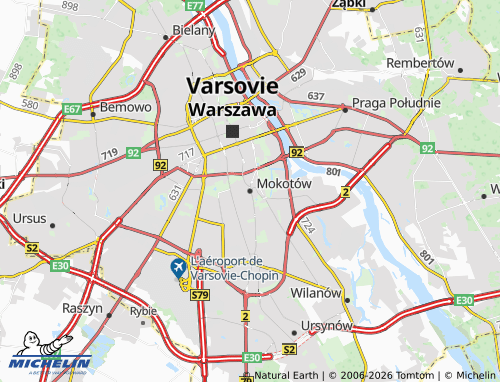 Carte MICHELIN Mokotów - ViaMichelin