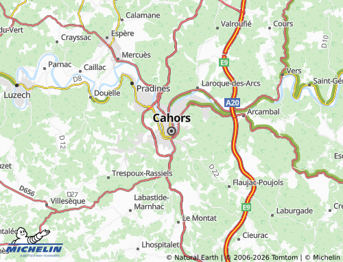 Mapa MICHELIN Cahors - ViaMichelin