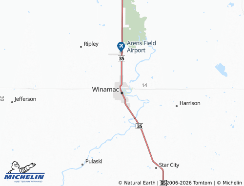 Kaart MICHELIN Winamac - ViaMichelin