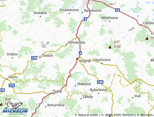 Kaart MICHELIN Volyně - ViaMichelin