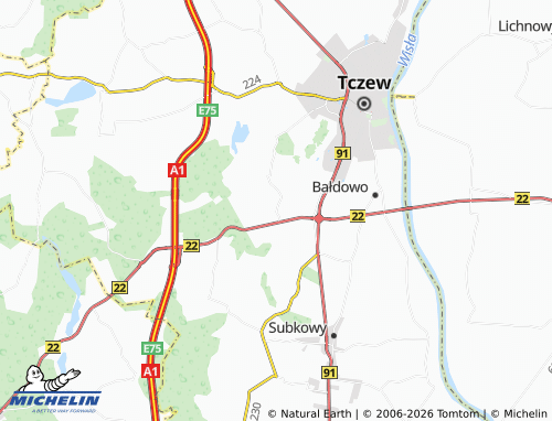 Carte MICHELIN Gniszewo - ViaMichelin