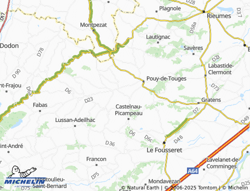 MICHELIN Casties-Labrande map - ViaMichelin