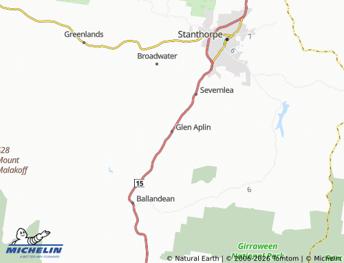 Mapa MICHELIN Glen Aplin - ViaMichelin