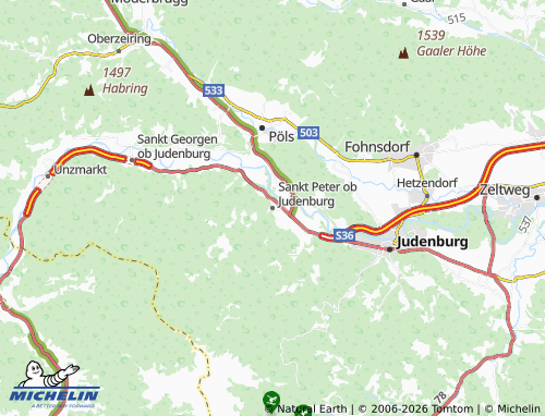MICHELIN Sankt Peter ob Judenburg map - ViaMichelin