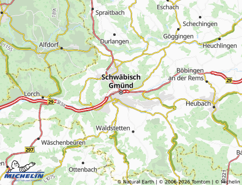 Carte MICHELIN Schwäbisch Gmünd - ViaMichelin
