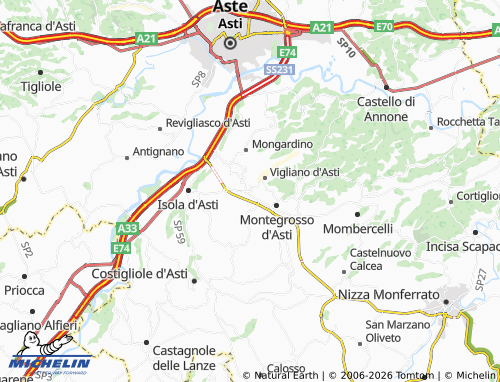 Mappa MICHELIN Tiglione - ViaMichelin