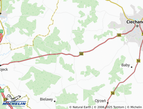 MICHELIN Ościsłowo map - ViaMichelin