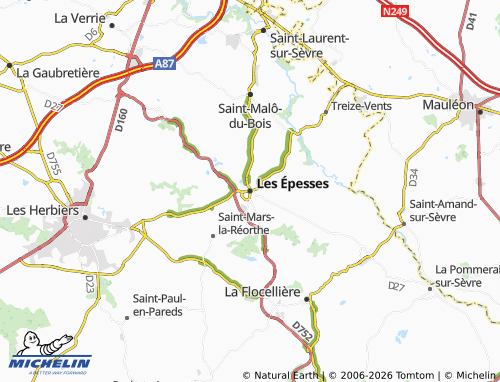 MICHELIN Les Épesses map - ViaMichelin