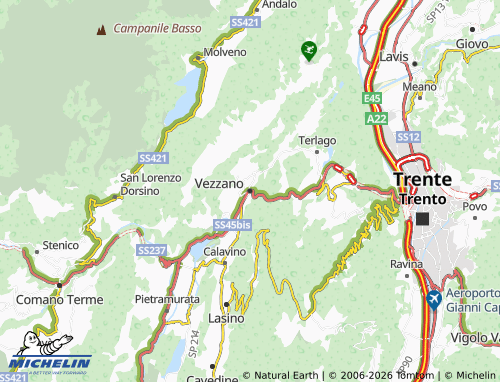 Mappa MICHELIN Vezzano - ViaMichelin