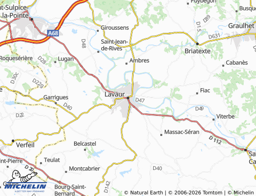 MICHELIN Lavaur map - ViaMichelin
