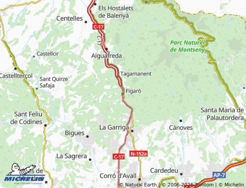 Carte MICHELIN Figaró-Montmany - ViaMichelin