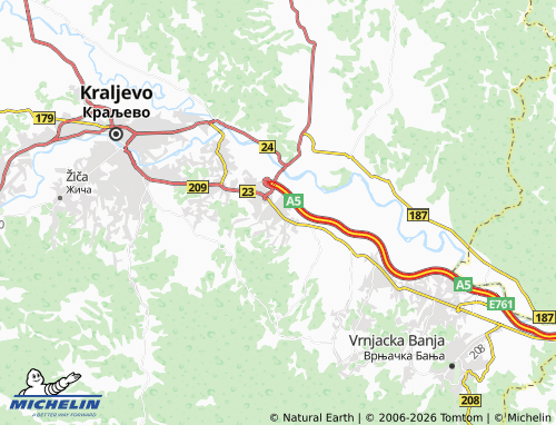 MICHELIN-Landkarte Vrba - ViaMichelin
