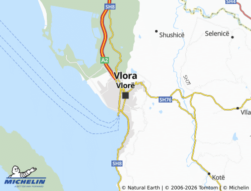 Mapa MICHELIN Vlore - ViaMichelin